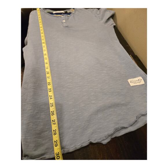 Kinetix Shirt Casual Luxury Long Sleeve Henley Blue Heather Cotton Mens Large - Picture 8 of 9